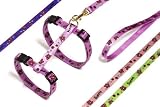KARLIE Nylon Katzengeschirr + Leine BLUeMCHEN in 4 Farben