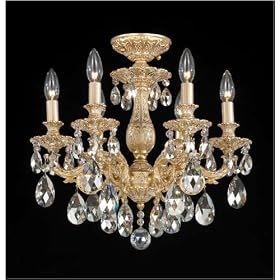 Schonbek 5656-84S Royal Pewter Strass Milano Tuscan Six Light Up Lighting Semi Flush...
