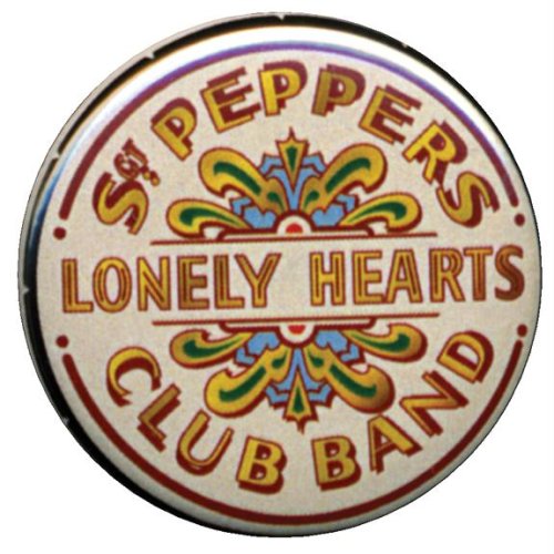 Cover image : One Inch Beatles Sgt. Pepper 'Lonely Hearts' button / pin