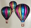 Hot Air Balloon Shaped Wall Art - Metal