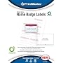 Printworks White Matte Inkjet and Laser Name Badge Labels, 2 1/3 x 3 3/8 Inches, 100% Recycled, 10 Sheets, 80 Labels/Box, (00680)