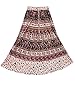 Indian Long Skirt Tribal Animals Print Ivory Cotton Peasant Maxi Skirts