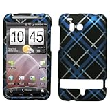 EMPIRE Black with Blue and Silver Plaid Design Hard Case Cover for Verizon  ....