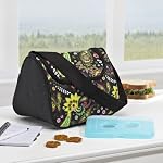 Costa Mesa Insulated Designer Lunch Bag with Ice Pack - Purple / Green Paisley