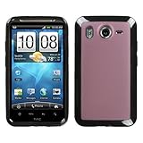 HTC Inspire 4G Hybrid Protector Case - Hot Pink/Black Gummy