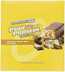 Pure Protein High Protein Bar, Chocolate Peanut Butter, 2.75-Ounce Bars (Pack of 12)