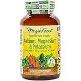 MegaFood - Calcium, Magnesium & Potassium, Supports Healthy Bones & Muscles, 90 Tablets (Premium Packaging)