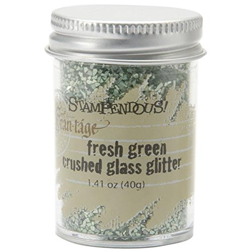 Stampendous Crushed Glitter Glass, Fresh Green Color
