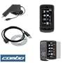Black Rubberized Snap On Crystal Hard Case + Clear LCD Screen Protector + Rapid Car Charger + USB Data Cable for AT&T LG Xenon GR500 Cell Phone