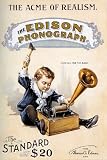 Edison Phonograph Thomas 1900 Square-Top Standard Vintage Poster Print 24x36