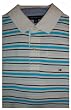 Men's Tommy Hilfiger Polo Shirt White, Black & Torquoise Striped Short Sleeved XL - XXL Available