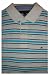 Men's Tommy Hilfiger Polo Shirt White, Black & Torquoise Striped Short Sleeved XL - XXL Available