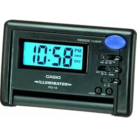 Casio Snooze Daily Alarm Travel Clock #PQ13-1KP by Casio