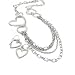 Silver Link Heart Chain Necklace and Earring Set Fashion Jewelry 24