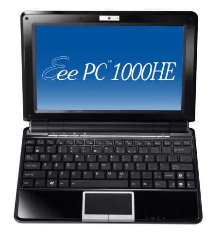 ASUS Eee PC 1000HE 10-Inch Netbook (1.66 GHz Intel Atom N280 Processor, 1 GB RAM, 160 GB Hard Drive, 10 GB Eee Storage, Bluetooth, XP Home, 9.5 Hour Battery Life) Black