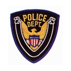 EAGLE CENTER POLICE Officer Shoulder Patch Badge Insignia Emblem Blue Border (2 INCLUDED, PAIR !)