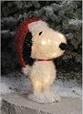 16" Lighted 3-D Peanuts Snoopy Indoor/Outdoor Christmas Yard Art Decoration