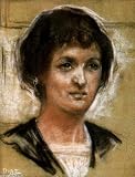Hand Made Oil Reproduction - Ignacio Díaz Olano - 32 x 42 inches - Pastel portrait of María Sáenz...