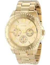 GUESS Womens U0231L2  Multi-Function Gold-Tone Sport Watch