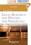 Legal Research and Writing for Paralegals