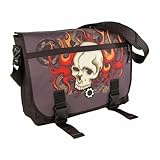 DadGear メッセンジャーバッグ Skull & Flames