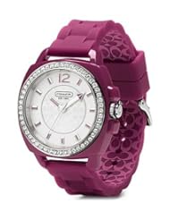 Coach - Ladies Boyfriend Berry Silicone Strap Watch - 14501478