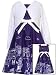 Rare Editions Girls 4-6x Purple White Paris Border Dress Cardigan set, 6