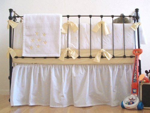 yellow stars crib bedding by sweet william
