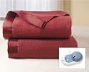Sunbeam Twin SlumberRest Electric Heated Warming Heating Blanket, Cranberry Red.