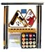 Pool Table Accessory Kit W Classic Marble Style Balls Oak Finish