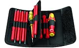 Wera KK VDE 60i/62i/68i/18 Insulated Pouch Set with Interchangeable Blades, 18-Piece