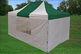10x15 Pop up 4 Wall Canopy Party Tent Gazebo Set Ez Green/white
