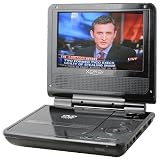 Xoro 7 Portable DVD Player with Freeview Receiver / Recorder, SD Card Reader / USB Port / PVR Ready records Freeview TV on SD Card / Time-shift function / AV Out Jack / Integrated Rechargeable Battery / Free Carry Case