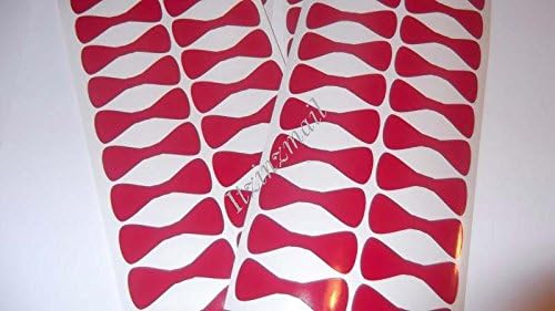 Vinyl 1 3/4" Red Bow Tie Stickers 70 ct Easy Peel and Stick on Sheets