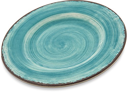Carlisle FoodService ProductsMingle Plastic Salad Plate 9 Inches Aqua (Pack of 12)