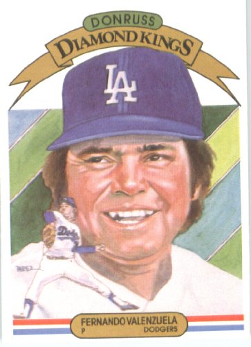 1983 Donruss # 1 Fernando Valenzuela Los Angeles Dodgers Baseball Card - In A Protective ScrewDown Display Case!