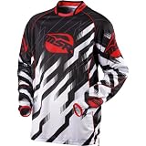 MSR Racing NXT Legacy Mens Motocross/Off-Road/Dirt Bike Motorcycle Jersey w/ Free B&F Heart Sticker Bundle - Red/Black / X-Large