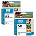 HP No. 58 Photo Cartridge Twin Pack (C6658AN)