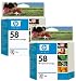 HP No. 58 Photo Cartridge Twin Pack (C6658AN)