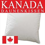 Produkt-Bild: KANADA Daunenkissen Kopfkissen 15% Daunen 40x80 cm - Extra fest gef&uuml;llt