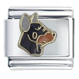 Animal Doberman Pinscher Italian Charms Bracelet Link