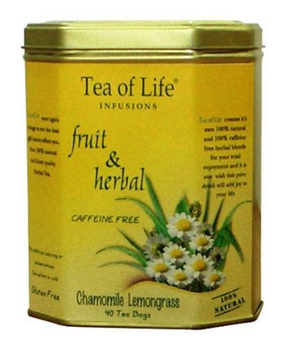 Tea Of Life Herbal Tea Series, Chamomile Lemongrass, 40-Count, 2.1-Ounce Tins (Pack of 6) by Tea Of Life