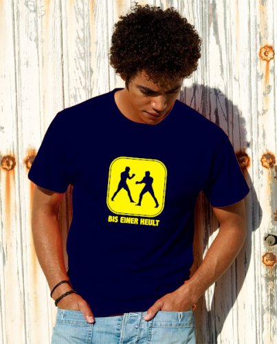 T-Shirt Bis einer heult-navy-neonyellow-3XL