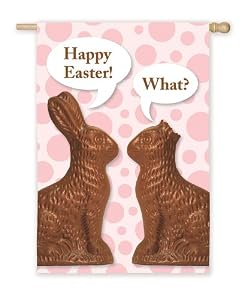 Chocolate Bunnies Silk Reflections Garden Size Flag