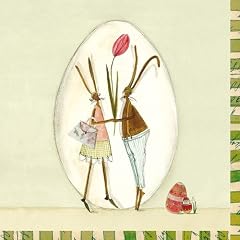 Oster-Servietten von *Silke Leffler* im Gr�tz-Verlag // SER 28006 // Ostern Osterhase Gr�n Hase Napkin Osterfest