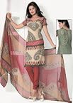 Dress materials - Crepe Dress Material Elegant Designer Unstitched Salwar Suit D.No 7290