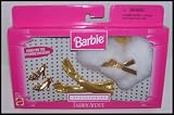 Barbie Doll Fashion Avenue Accessories Set in Gold & White From 1998