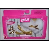 Barbie Doll Fashion Avenue Accessories Set in Gold & White From 1998