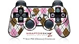 Sony PS3 Controller Skin Argyle Pink and Brown