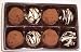 Scott's Cakes Cocoa Covered Dark & White and Dark & White Chocolate Truffles 1/2 Pound White Gourmet Box